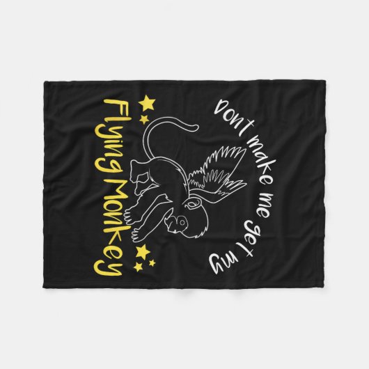 Don't Make Me Get My Flying Monkeys  Fleece Deken (Voorkant (Horizontaal))
