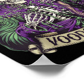 Don't Make Me Go All Voodoo On You Skeleton Mardi Poster (Hoek)