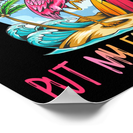 Dont Make Me Put My Foot Down Flamingo Summer Funn Poster (Hoek)