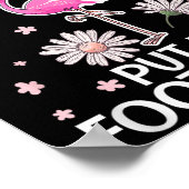 Don't Make Me Put My Foot Down Funny Flamingo Love Poster (Hoek)