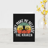 Dont Make Me Release The Kraken Sea Monster Octop  Kaart (Gele Bloem)