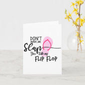 Dont Make Me Slap You With My Flip Flop Funny Woma Kaart (Gele Bloem)