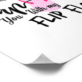 Dont Make Me Slap You With My Flip Flop Funny Woma Poster (Hoek)