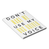 Don't Make Me Use My Bus Driver Voice bl Notitieblok (Schuin)