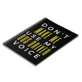 Don't Make Me Use My Bus Driver Voice Notitieboek (Linkerzijde)