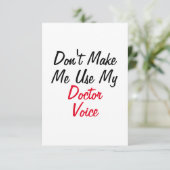 Don't Make Me Use My Doctor Voice Kaart (Staand voorkant)