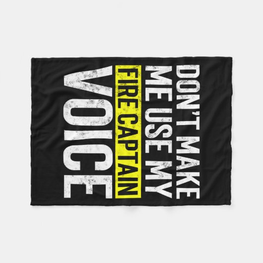 Don't Make Me Use My Firefighter Fire Captain Chie Fleece Deken (Voorkant (Horizontaal))