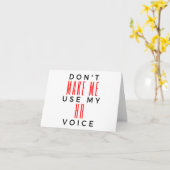 Don't Make Me Use My HR Voice 2 Kaart (Gele Bloem)
