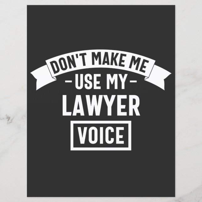 Don't make me use my lawyer voice (Voorkant)