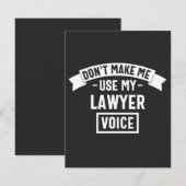 Don't make me use my lawyer voice bedankkaart (Voorkant / Achterkant)