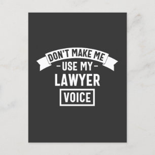 Don't make me use my lawyer voice briefkaart