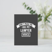 Don't make me use my lawyer voice briefkaart (Staand voorkant)