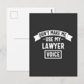 Don't make me use my lawyer voice briefkaart (Voorkant / Achterkant)