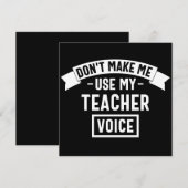 don't make me use my teacher voice save the date (Voorkant / Achterkant)