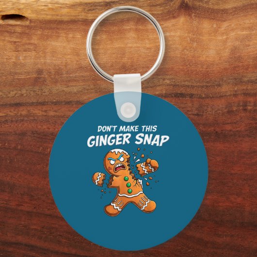 Don't Make This Ginger Snap Baker Gingerbread Chri Sleutelhanger (Voorkant)