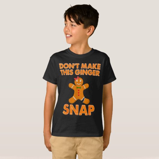 Don't Make This Ginger Snap Funny Joke Cookie Bake T-shirt (Voorkant volledig)