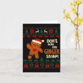 Don't Make This Ginger Snap Redhead Ugly Christmas Kaart (Gele Bloem)