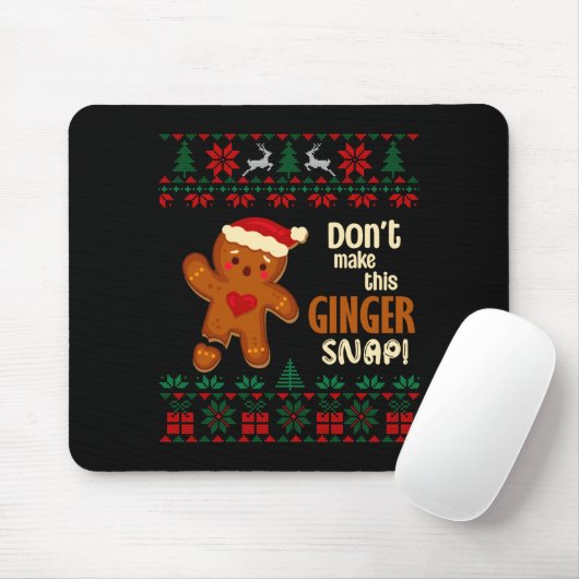 Don't Make This Ginger Snap Redhead Ugly Christmas Muismat (Met muis)