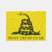 Dont me niet op de vlag van Gadsden Fleece Deken (Voorkant (Horizontaal))