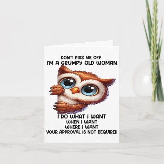 Don't Me Off I'm A Mpy Old Woman I Do What I Want  Kaart (Voorkant)