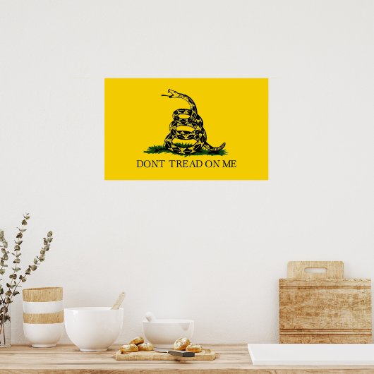 Dont me op me af - Gadsden vlag Poster (Keuken)