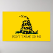 Dont me op me af - Gadsden vlag Poster (Voorkant)