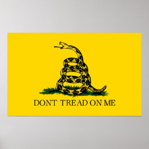 Dont me op me af - Gadsden vlag Poster
