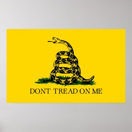 Dont me op me af - Gadsden vlag Poster (Voorkant)
