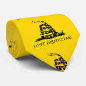 Dont me op me af - Gadsden vlag Stropdas (Opgerold)