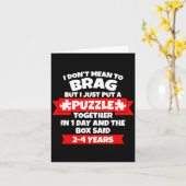 Dont Mean To Brag, Put Puzzle Together 1day, Box S Kaart (Gele Bloem)