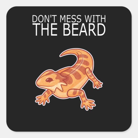 DONT MESS MET Bearing DRAgon Vierkante Sticker (Voorkant)