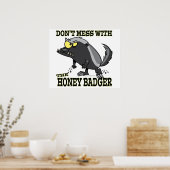 DONT MESS MET DE HONTBADGER POSTER (Keuken)