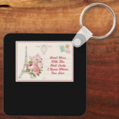 Dont Mess Met Mail Lady Carrier Mailwoman Post Sleutelhanger (Achterkant)