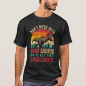 Dont Mess met Mamasaurus, dan krijg je Jurasskip T-shirt (Voorkant)
