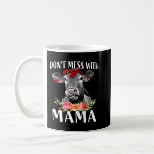 Dont Mess met mamma Funny Koe mam Boerderij Gift Koffiemok