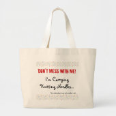 Dont Mess met mijn brei Grote Tote Bag (Voorkant)