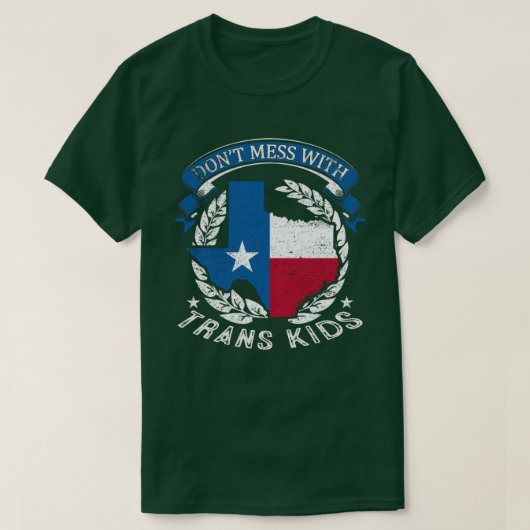 Dont Mess met Trans-Kinder Texas beschermt transKi T-shirt (Design voorkant)