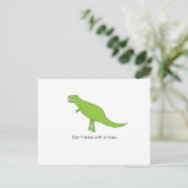 Don't Mess With A T-rex Funny Dino Fan Gift Briefkaart (Staand voorkant)