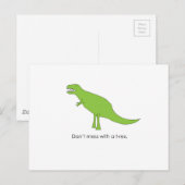 Don't Mess With A T-rex Funny Dino Fan Gift Briefkaart (Voorkant / Achterkant)