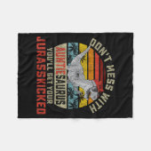 Don't Mess With Auntiesaurus You'll Get Jurkicked  Fleece Deken (Voorkant (Horizontaal))