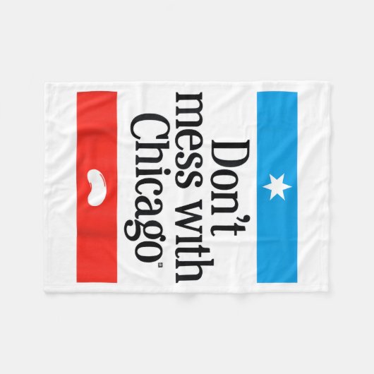 Don't Mess With Chicago  Fleece Deken (Voorkant (Horizontaal))