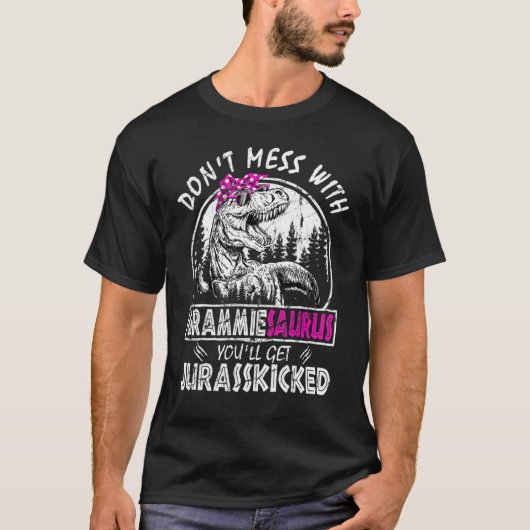 Don't Mess With Grammiesaurus You'll Get Jurasskic T-shirt (Voorkant)