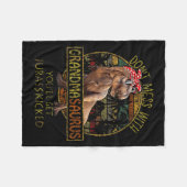 Don't Mess With Grandmasaurus You'll Get Jurkicked Fleece Deken (Voorkant (Horizontaal))