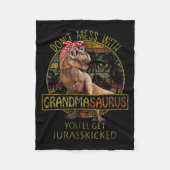 Don't Mess With Grandmasaurus You'll Get Jurkicked Fleece Deken (Voorkant)