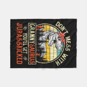 Don't Mess With Grannysaurus You'll Get Jurkicked  Fleece Deken (Voorkant (Horizontaal))