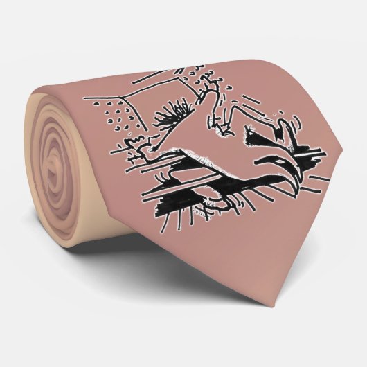 Don't mess with me peach-colour tie stropdas (Opgerold)