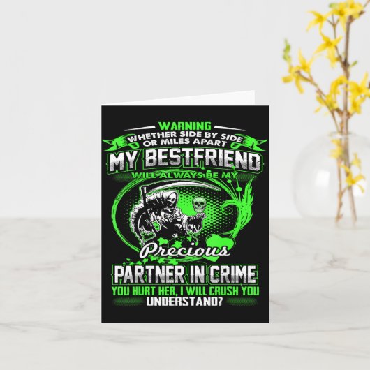 Don't Mess With My Friend  Kaart (Gele Bloem)