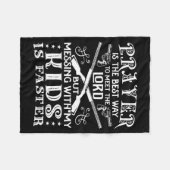 Don't Mess With My Kids! Mom Fleece Deken (Voorkant (Horizontaal))