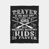 Don't Mess With My Kids! Mom Fleece Deken (Voorkant)