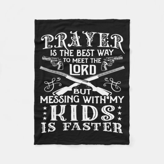 Don't Mess With My Kids! Mom Fleece Deken (Voorkant)